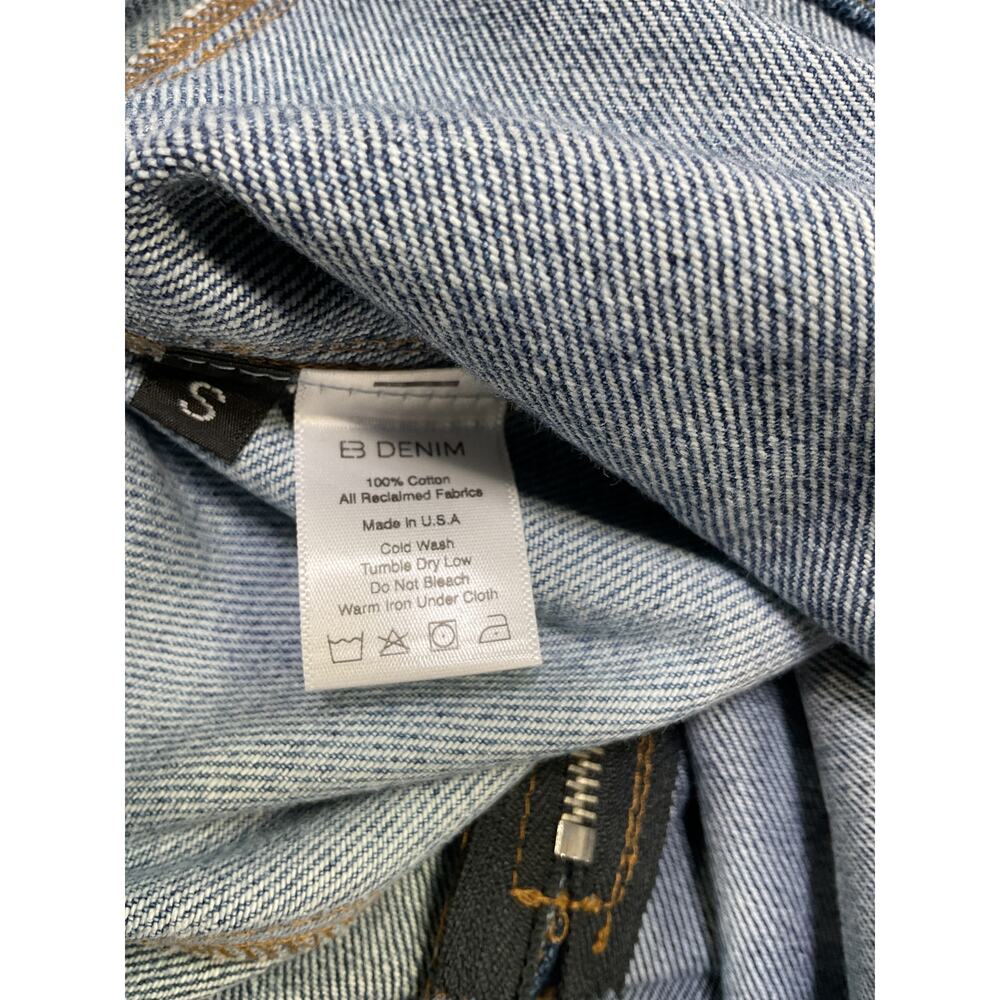 Eb Denim Strapless Blue Patchwork Mini Dress Size… - image 5